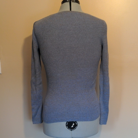 Moda International Charcoal V-Neck Sweater - Picture 3 of 5